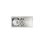 Lavello PIZZICA 100x50 2 vasche sinistra+ gocciolatoio ACCIAIO INOX