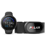 Polar Pacer Pro con Fascia Cardio H10 Running Watch 1.2'' GPS Sport Salute Notifiche Barometro Carbon Gray