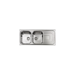 Lavello PIZZICA 116x50 2 vasche sinistra+ gocciolatoio ACCIAIO INOX