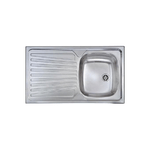 Lavello MONDIAL 86x50 1 vasca destra+ gocciolatoio ACCIAIO INOX