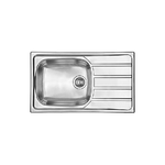 Lavello UNIVERSAL 86X50 1 vasca destra 45X40 + gocciolatoio ACCIAIO INOX finitura Satinato