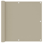 Paravento da Balcone Beige 90x300 cm in Tessuto Oxford