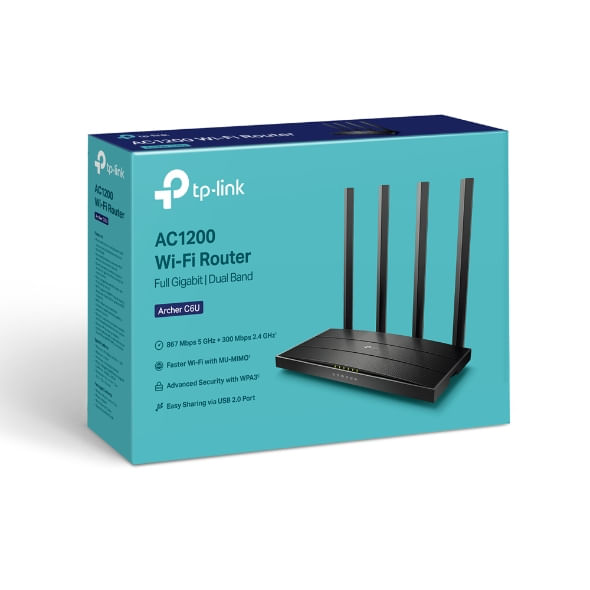 TP-Link-Archer-C6U-router-wireless-Gigabit-Ethernet-Dual-band--2.4-GHz-5-GHz--Nero