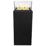 Divina Fire Camino a bioetanolo da terra per interno esterno Ischia Nero 40x40x115