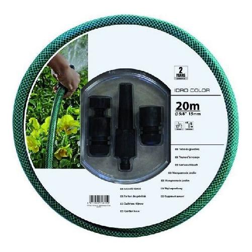 Vigor Tubo per Irrigazione Idro-Color Lunghezza 20 metri Diametro 1-2'' Nero e Verde