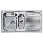 ELLECI Lavello Inox River 475 100X50 2 Vasche con gocciolatoio Sx Antigraffio Sacco