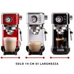 Ariete Macchina da caffè espresso Metal con manometro 1381 Rosso