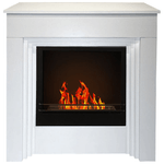 Divina Fire Camino a bioetanolo da terra BELLINI in legno Bianco Made in Italy L96 x P35 x H96