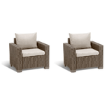 CALIFORNIA SET 2 Poltrone con cuscini seduta-schienale 2x 83x68x71,5h Cappuccino