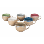 SET 6 Creta Tazza cereali in stoneware 425 ml