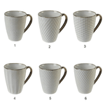 SET 12 Elegance Tazza Mug in stoneware 369 ml