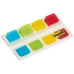 3M Post-it - Segnapagina Set 40 Pz Strong Mini 676 Turchese Lime Giallo Rosso In Dispenser