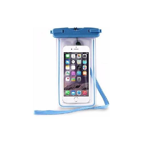 PURO Custodia Impermeabile per Smartphone XL Blu Resistente e Protezione Completa in Diverse Condizioni Ambientali