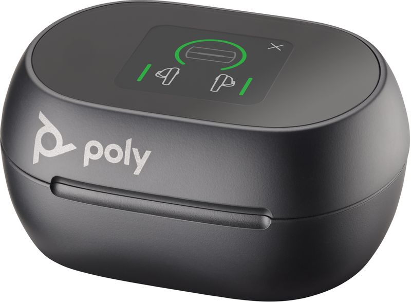 POLY-Auricolari-nerofumo-Voyager-Free-60--UC---Adattatore-BT700-USB-C---Custodia-di-ricarica-touchscreen