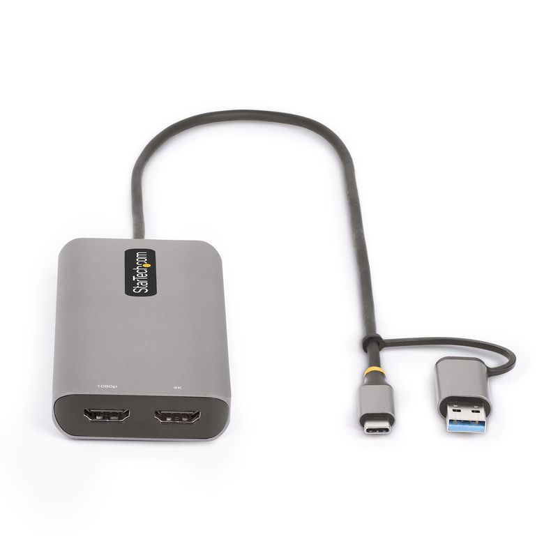 StarTech.com-Adattatore-multiporta-USB-C-con-dongle-USB-C-a-USB-A-doppio-HDMI--4K30Hz-1080p60Hz--Hub-USB-A-5Gbps-a-3-p