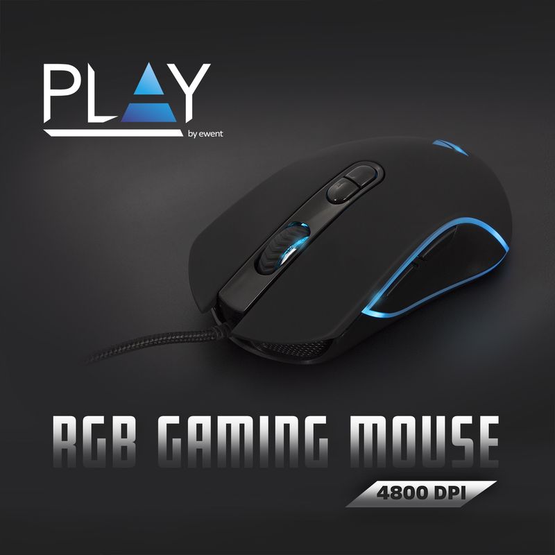Ewent-Play-PL3301-mouse-Mano-destra-USB-tipo-A-Ottico-4800-DPI