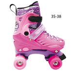 Pattini a 4 Rotelle per Bambina 35-38 Roller Stivaletto Regolabili Quad Freno