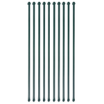 vidaXL Pali da Giardino 10 pz in Metallo 1 m Verde