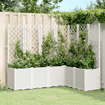 vidaXL Fioriera da Giardino con Graticcio Bianco 160x120x140 cm in PP