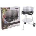 Frescura FRE-411041 Barbecue Camping Tondo con Ruote e Griglia Regolabile 47cm