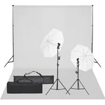 Kit per Studio Fotografico con Set di Luci e Fondale