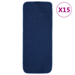 vidaXL Tappetini per Scale 15 pz 60x25cm Blu Antiscivolo Rettangolari