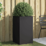 vidaXL Fioriera Nera 42x38x75 cm in Acciaio Laminato a Freddo