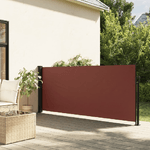 vidaXL Tenda da Sole Laterale Retrattile Marrone 140x500 cm