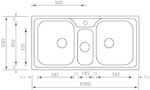 Lavello-MATICO-100X50-3-vasche-ACCIAIO-INOX