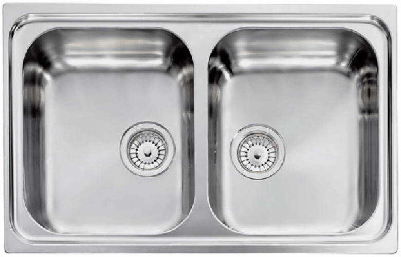 Lavello-ZENITH-210-79x50-2-vasche-ACCIAIO-INOX