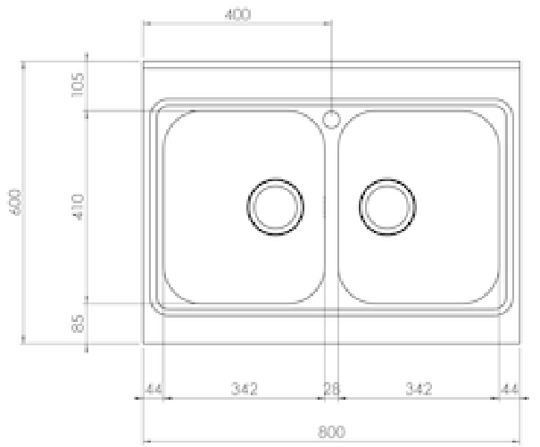 Lavello-ROSSANA-appoggio-80X60-2-vasche-ACCIAIO-INOX