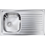 Cm Lavello SIROS 86X50 1 vasca sinistra+ gocciolatoio ACCIAIO INOX finitura Satinato