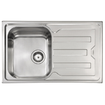 Cm Lavello CRISTAL 79X50 1 vasca destra + gocciolatoio ACCIAIO INOX