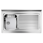 Cm Lavello ROSSANA appoggio 105X60 1 vasca destra+ gocciolatoio ACCIAIO INOX