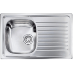 Cm Lavello SIROS 79X50 1 vasca sinistra+ gocciolatoio ACCIAIO INOX finitura Satinato