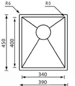 Lavello-FILOQUADRA-39X45X19-1-vasca-ACCIAIO-INOX