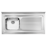 Cm Lavello ROSSANA appoggio 120X60 1 vasca destra+ gocciolatoio ACCIAIO INOX