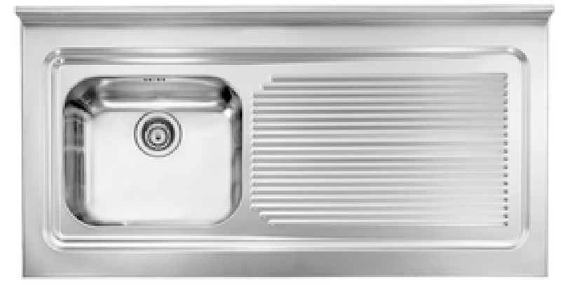 Lavello-ROSSANA-appoggio-120X60-1-vasca-destra--gocciolatoio-ACCIAIO-INOX