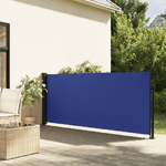 vidaXL Tenda da Sole Laterale Retrattile Blu 120x300 cm