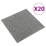 vidaXL Quadrotte di Moquette 20 pz 5 m² 50x50 cm Grigie