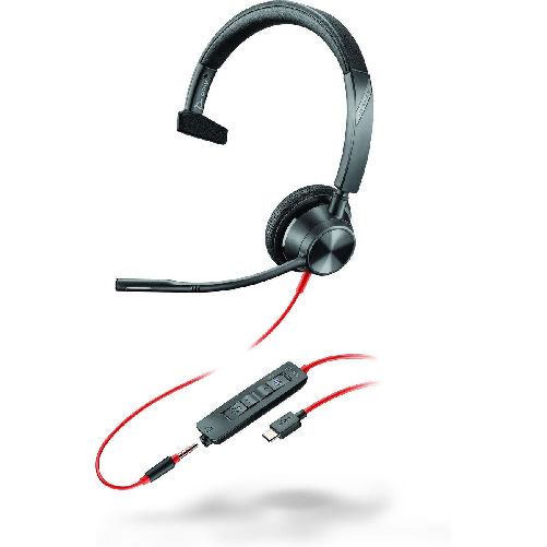 POLY-8X218AA-cuffia-e-auricolare-Cablato-A-Padiglione-Ufficio-USB-tipo-C-Nero--Poly-Blackwire-3315-Monaural-Microsoft-Te
