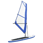 vidaXL Set Tavola Gonfiabile da SUP con Vela Blu e Bianco