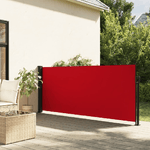 vidaXL Tenda da Sole Laterale Retrattile Rossa 100x500 cm