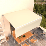 Tenda da Sole Retrattile Manuale e Parasole 4,5x3 m Crema