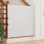 vidaXL Cancelletto Retrattile per Animali Domestici Bianco 82,5x125 cm