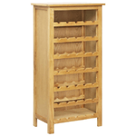 vidaXL Cantinetta per Vini 56x32x110 cm Legno Massello di Rovere