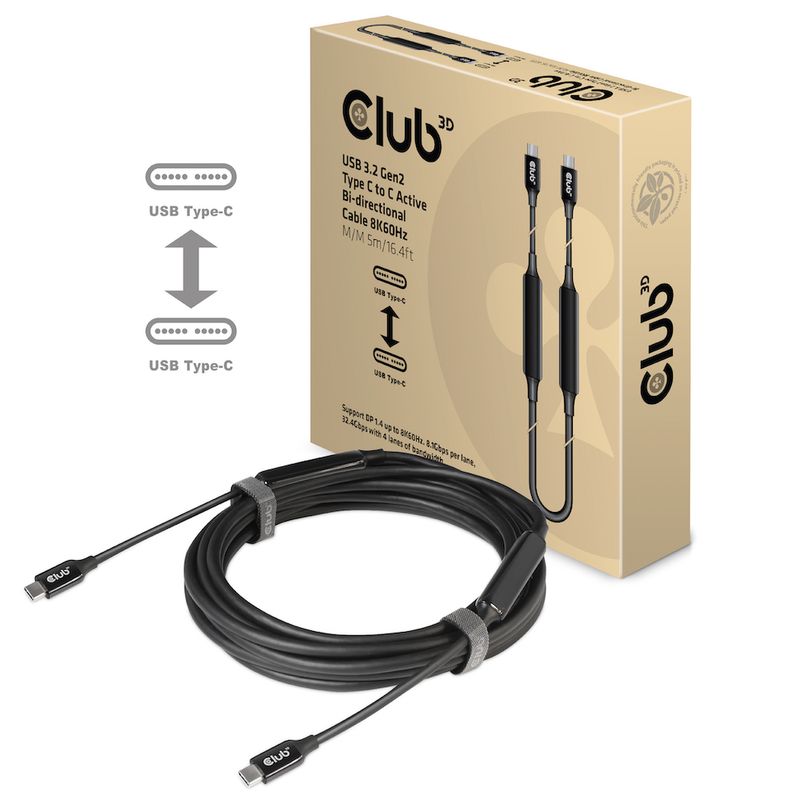 CLUB3D-CAC-1535-cavo-USB-5-m-USB-3.2-Gen-2--3.1-Gen-2--USB-C-Nero