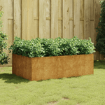 vidaXL Fioriera Rialzata da Giardino 120x80x40 cm in Acciaio Corten