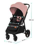 KINDERKRAFT-Passeggino-GRANDE-PLUS-PINK-Omologato-22KG