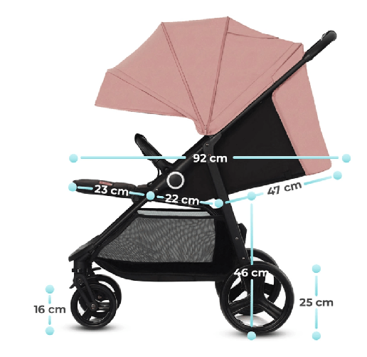 KINDERKRAFT-Passeggino-GRANDE-PLUS-PINK-Omologato-22KG